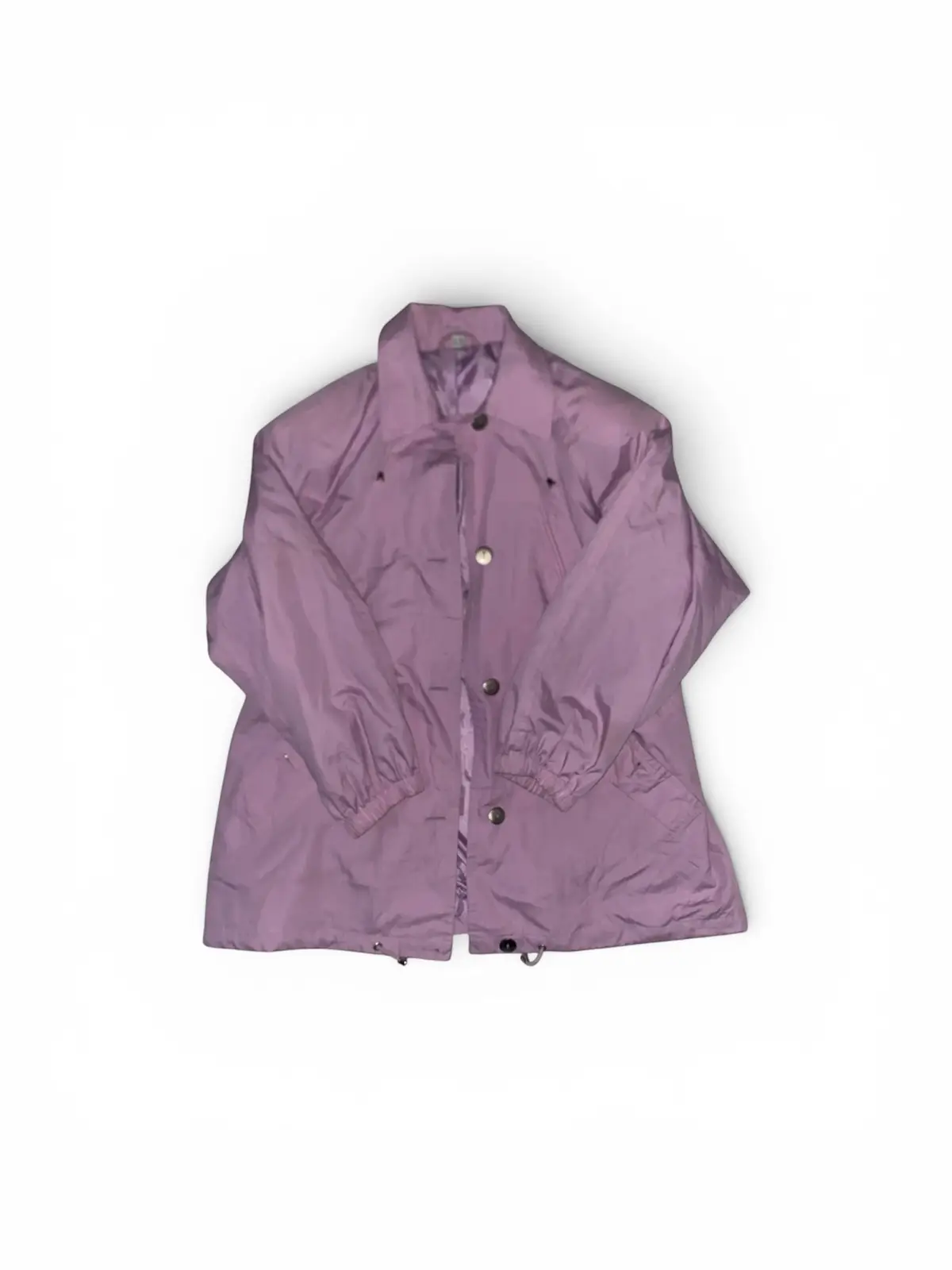 Lilac Button-Up Rain Jacket