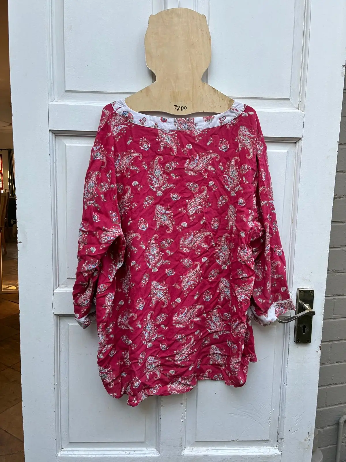 Woolworths Red Paisley Top Size 18