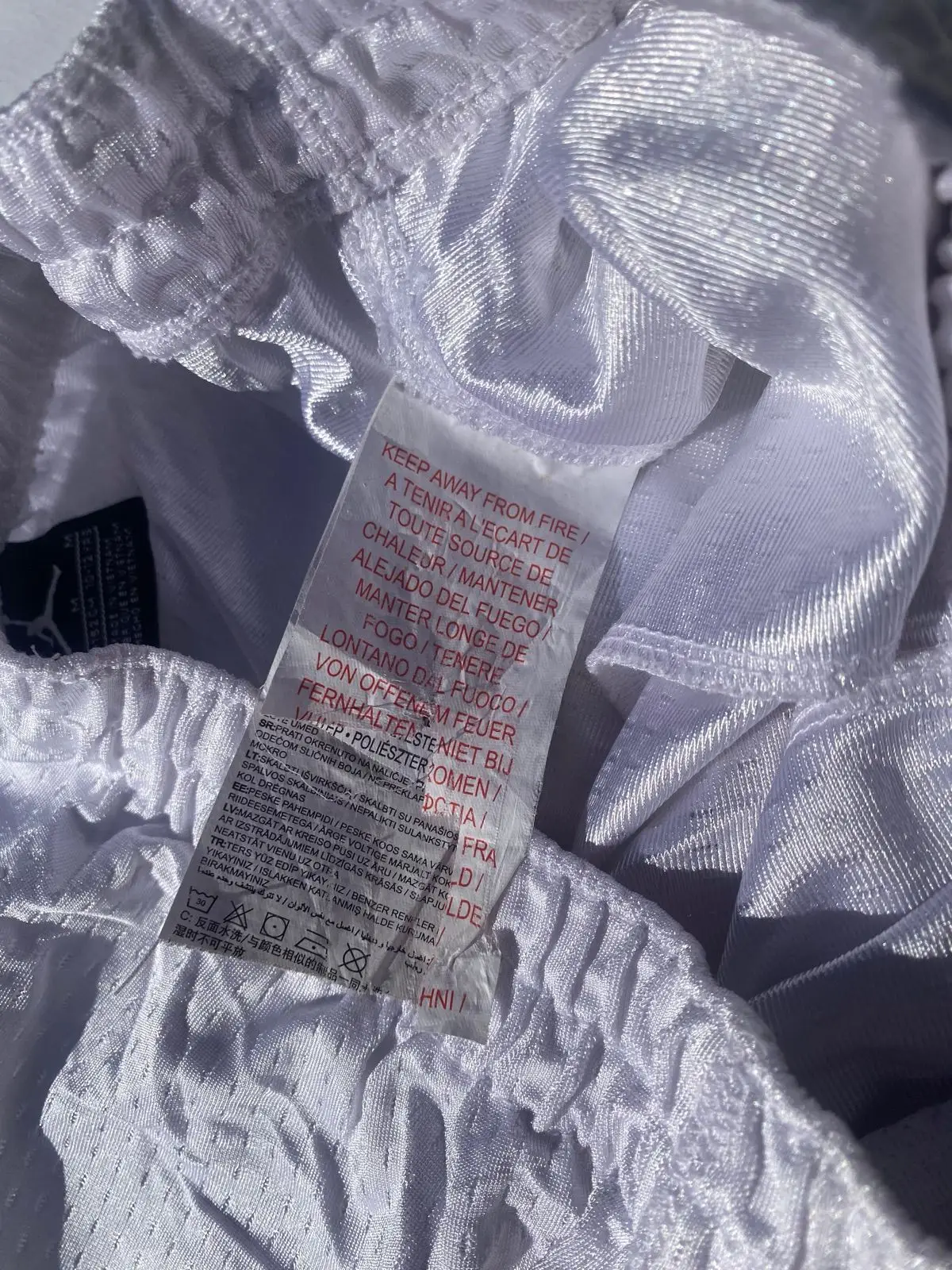 Air Jordan White Mesh Basketball Shorts