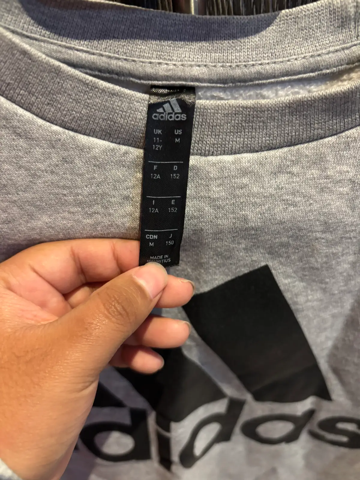 Grey Adidas Crewneck Sweatshirt
