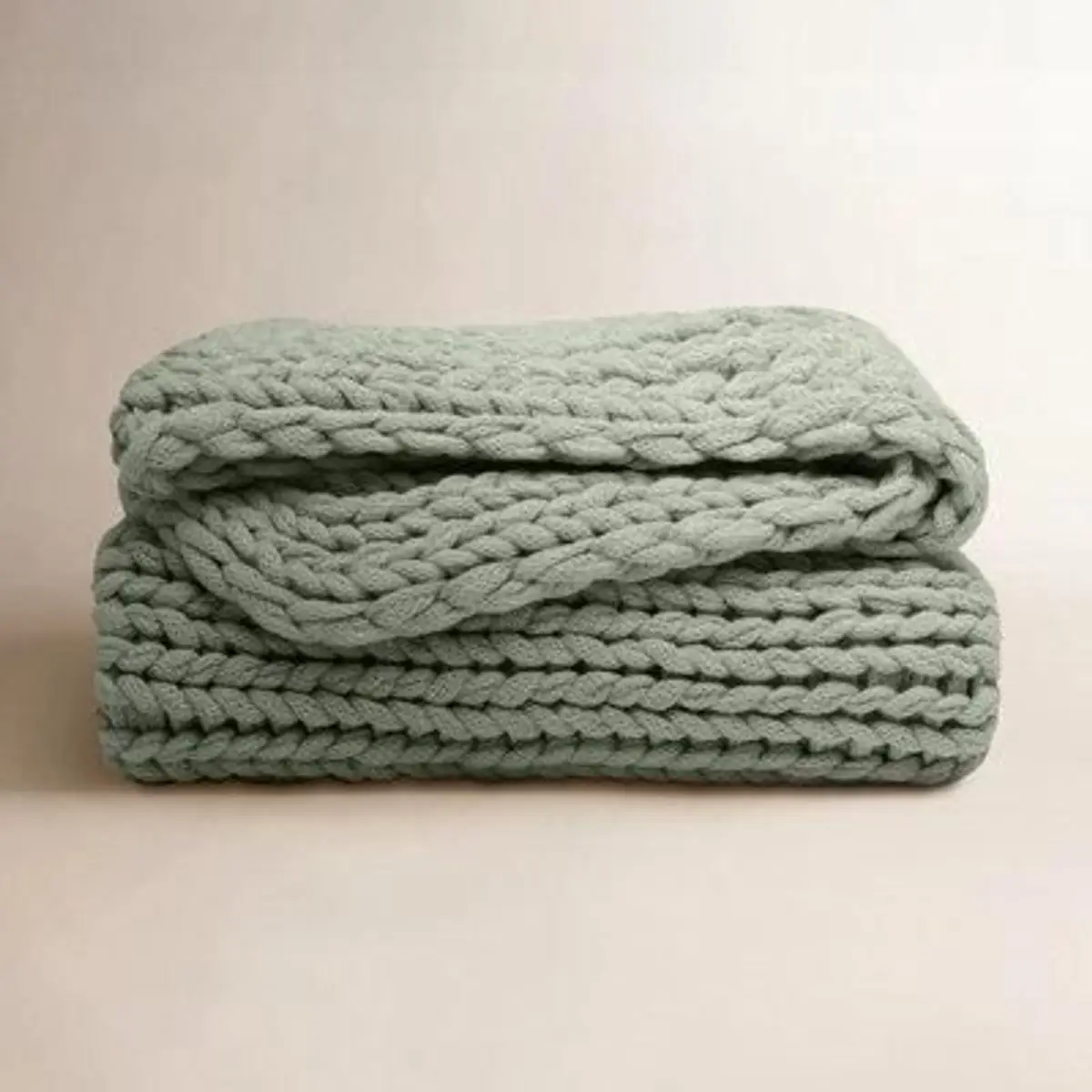 Knitted Green Blanket