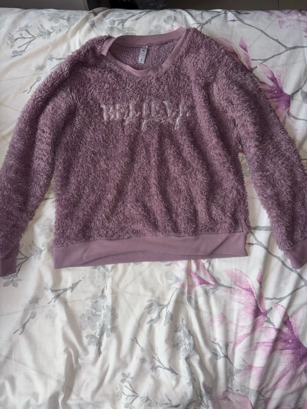 Pink Fluffy Loungewear Top