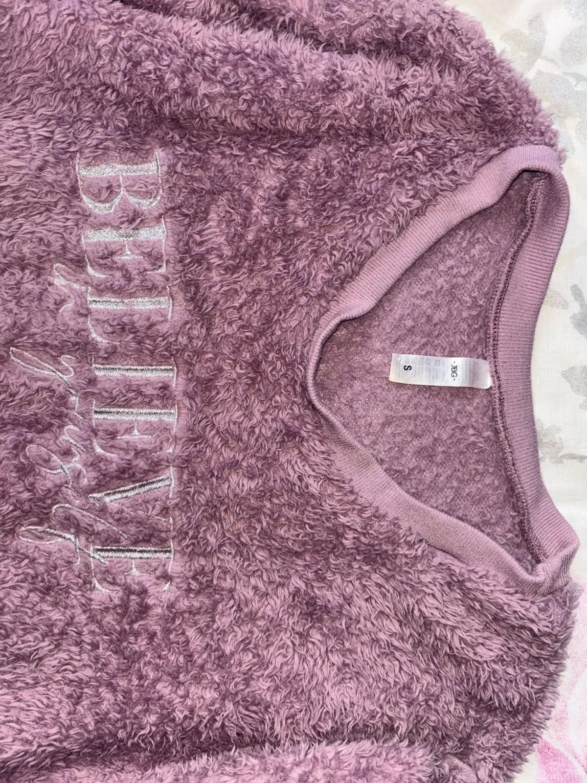 Pink Fluffy Loungewear Top