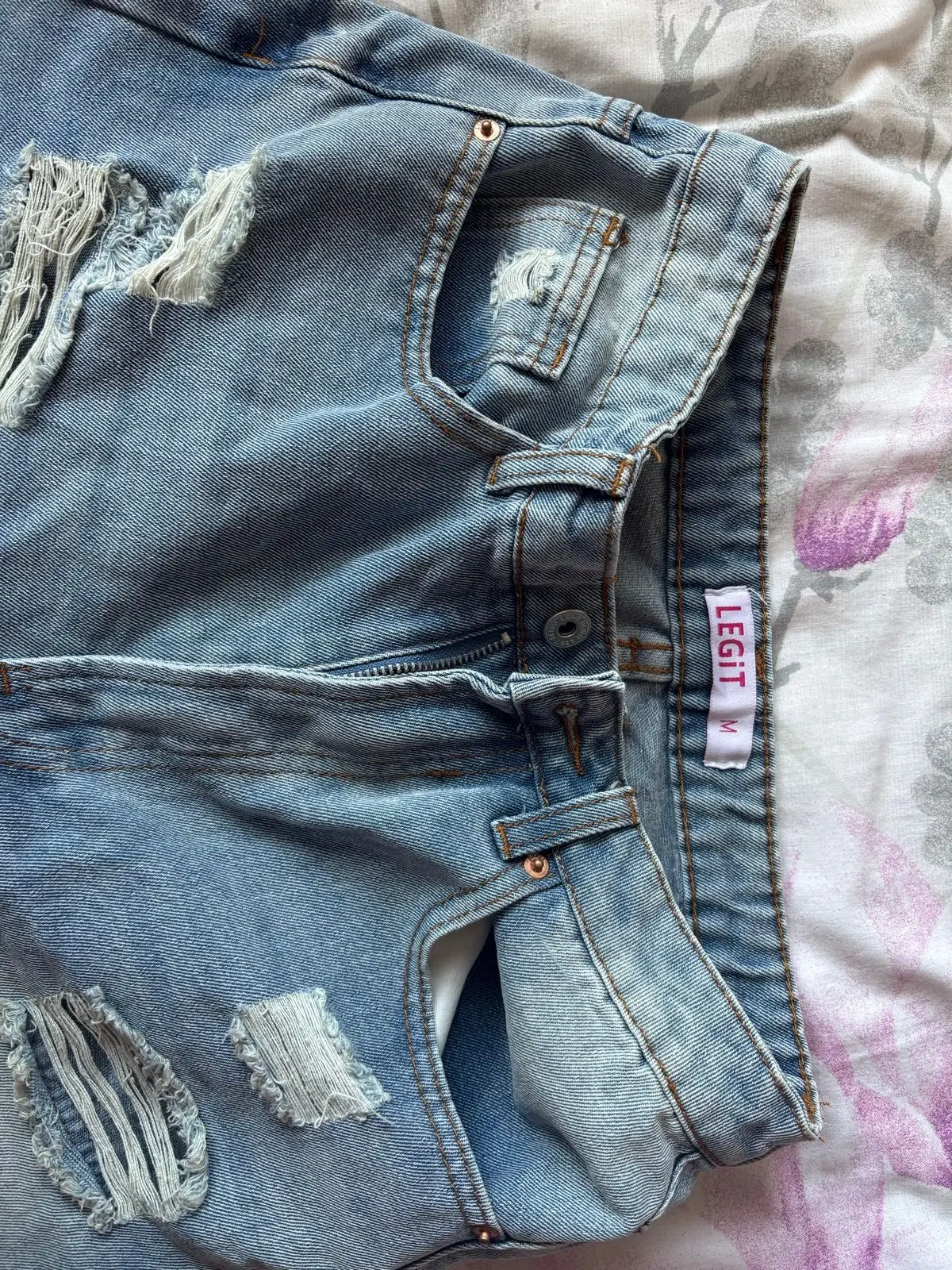 Legit Distressed Denim Shorts