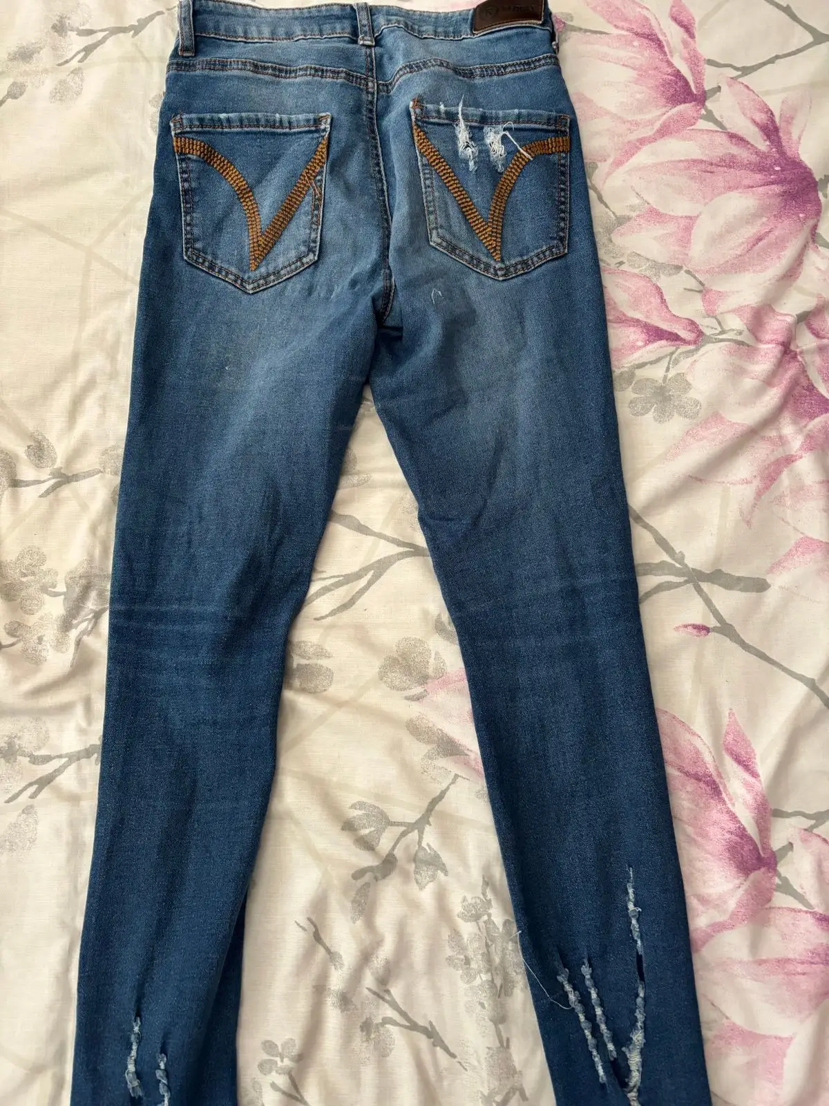 Redbat Distressed Blue Skinny Jeans