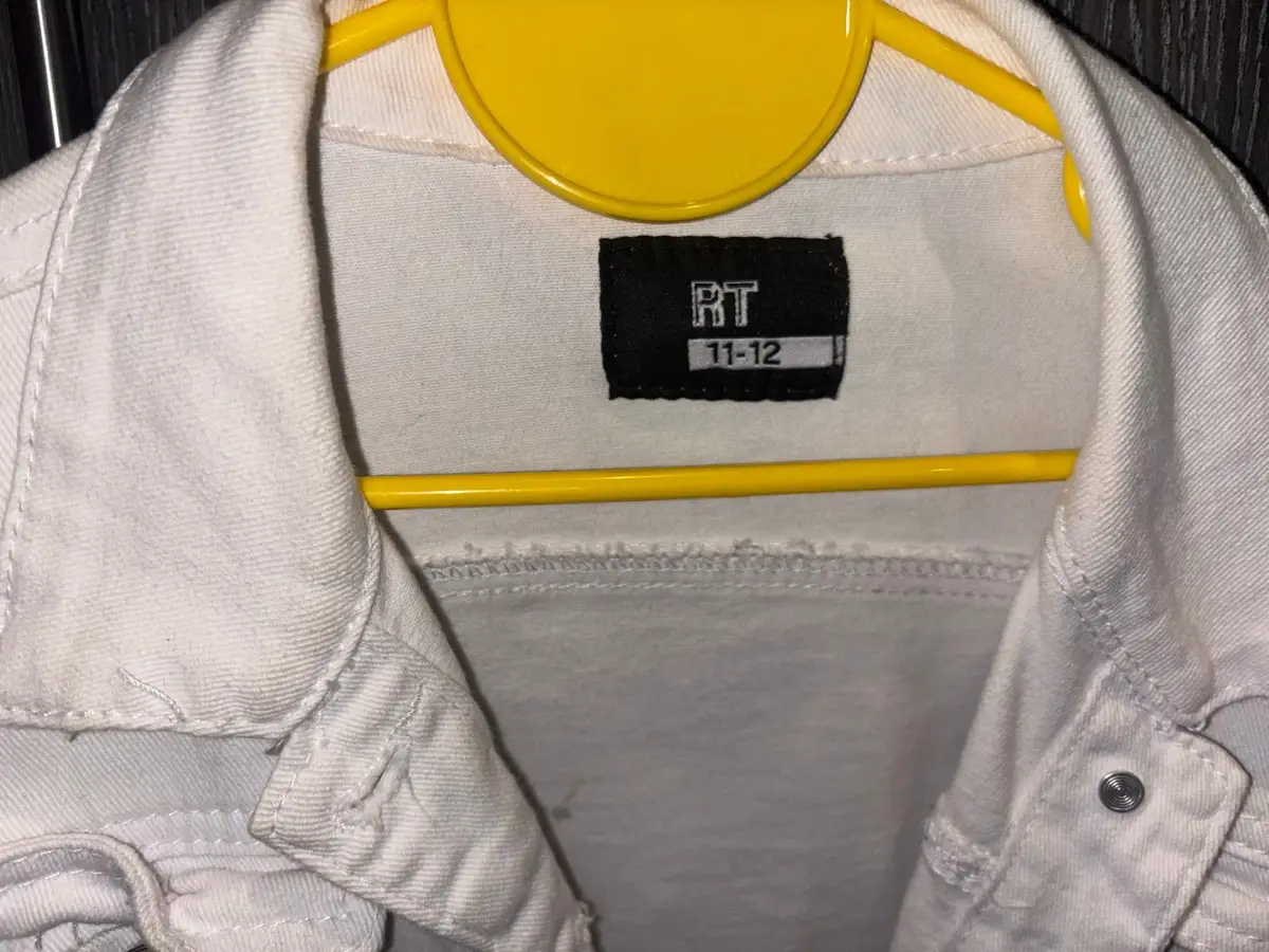 RT Girls White Denim Jacket