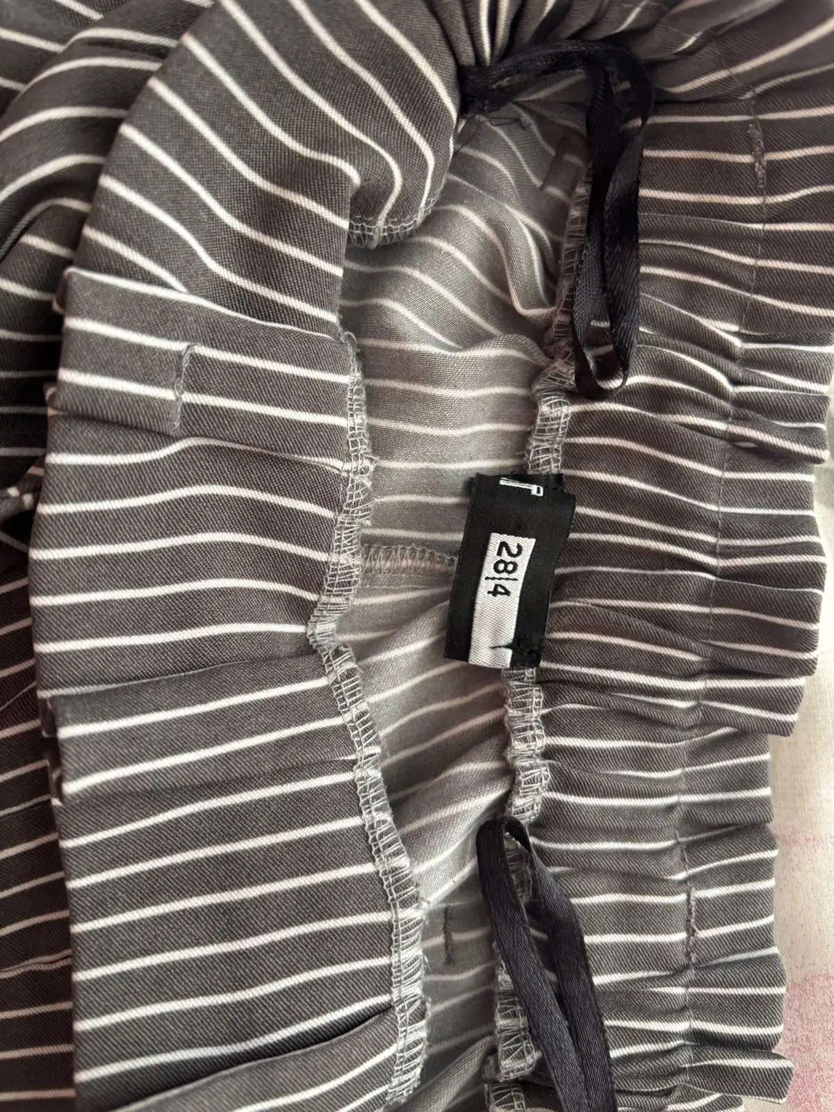 Mr Price Striped High-Waisted Trousers with Belt