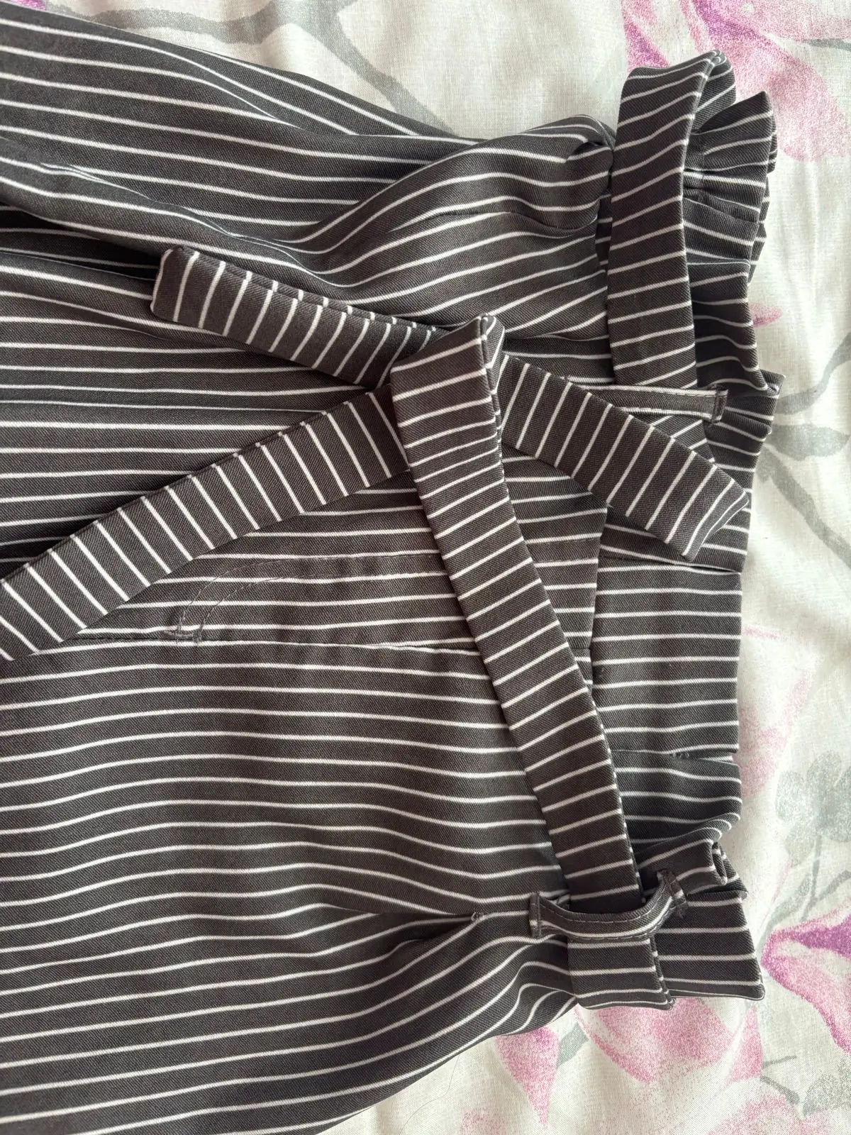 Mr Price Striped High-Waisted Trousers with Belt