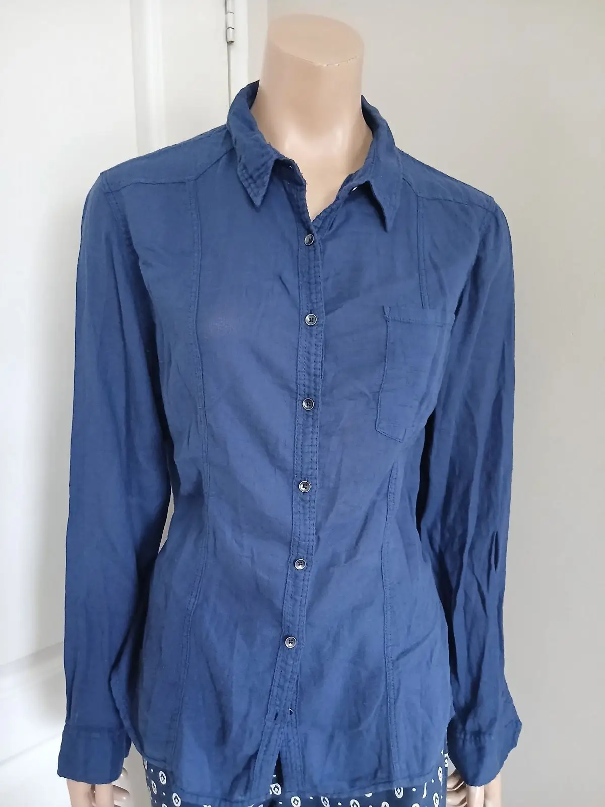 Woolworths Blue Long-Sleeve Button-Up Shirt