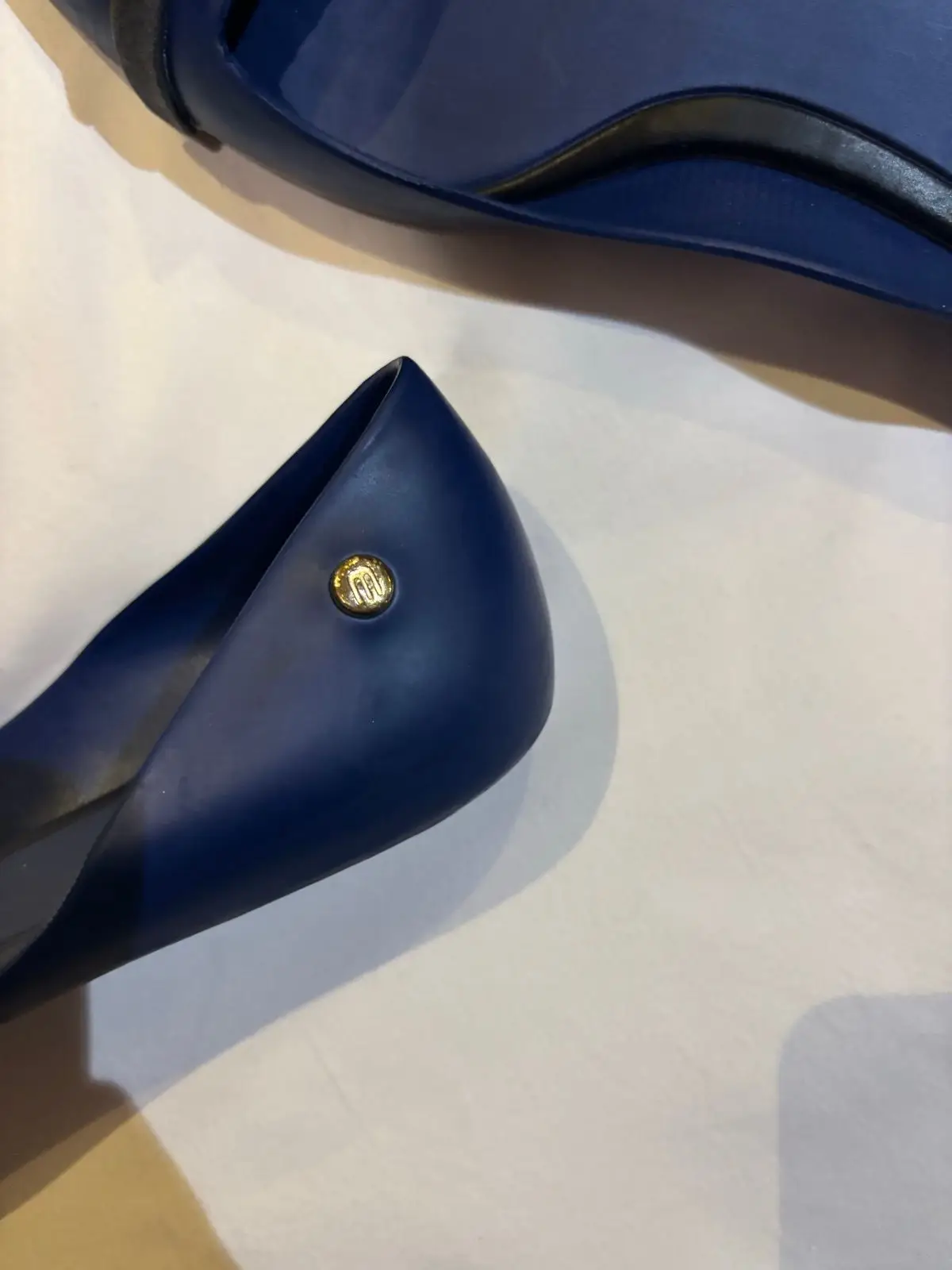Melissa Blue Flats with Bow Detail