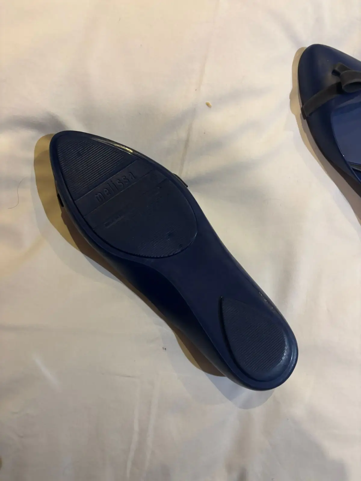 Melissa Blue Flats with Bow Detail