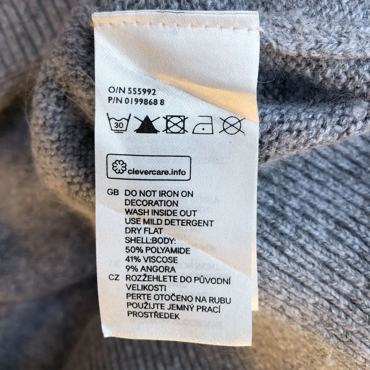 H&M Grey Sweater with Red Lip Graphic