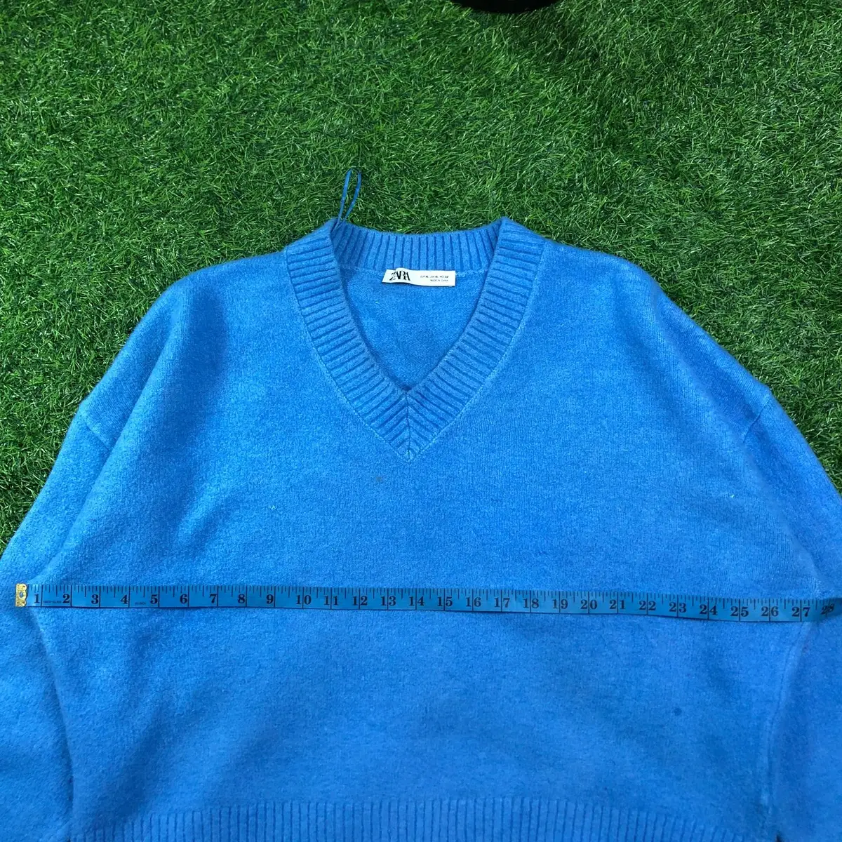 Zara Blue V-Neck Sweater