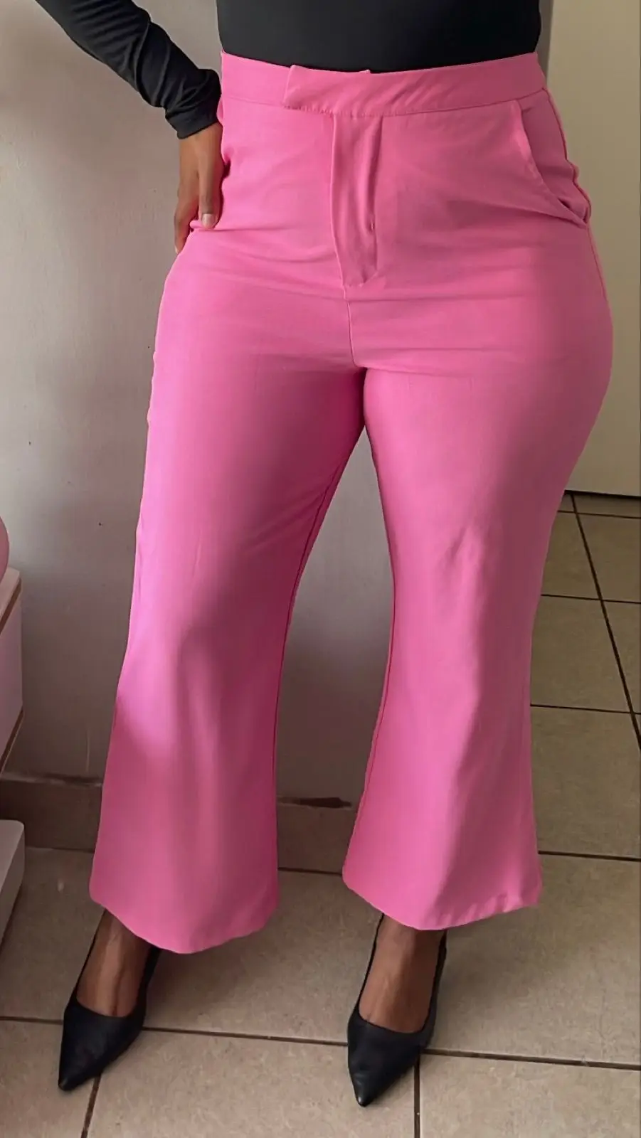 Pink Flared Pants