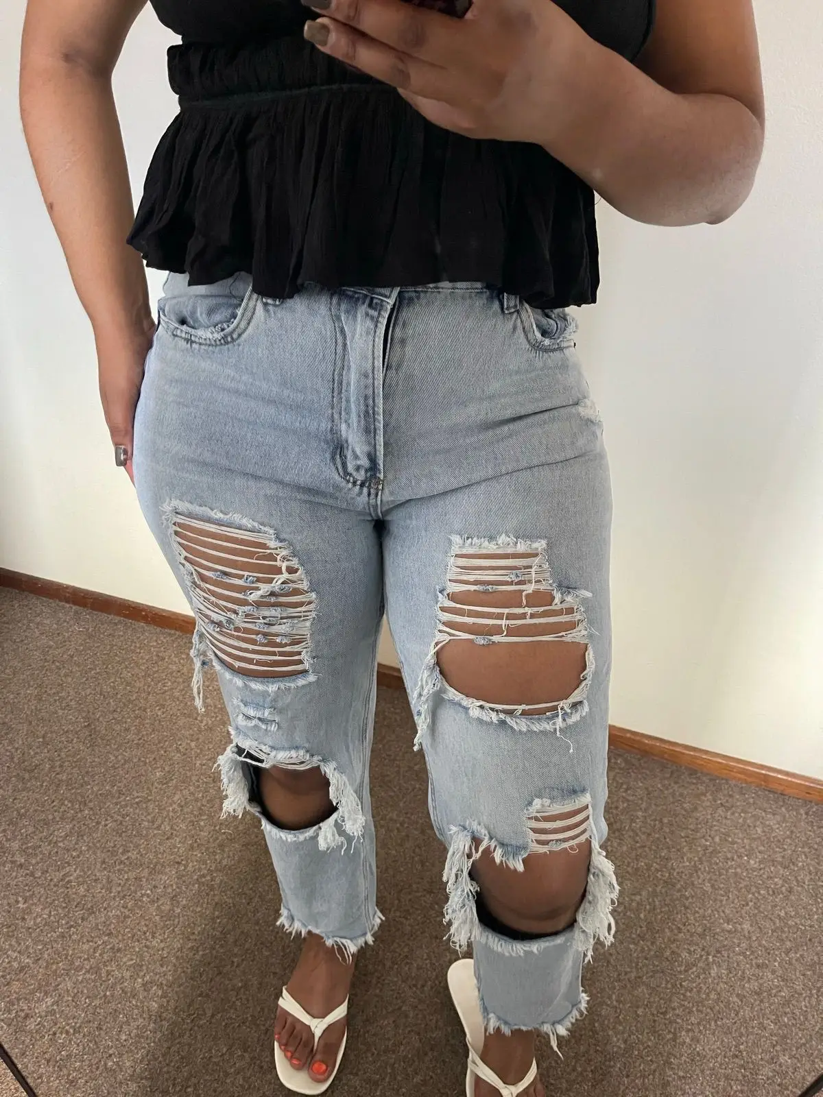 Mr Price Distressed Light Blue Jeans