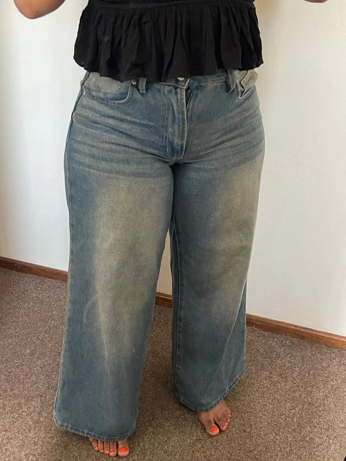 Light Blue Wide-Leg Jeans