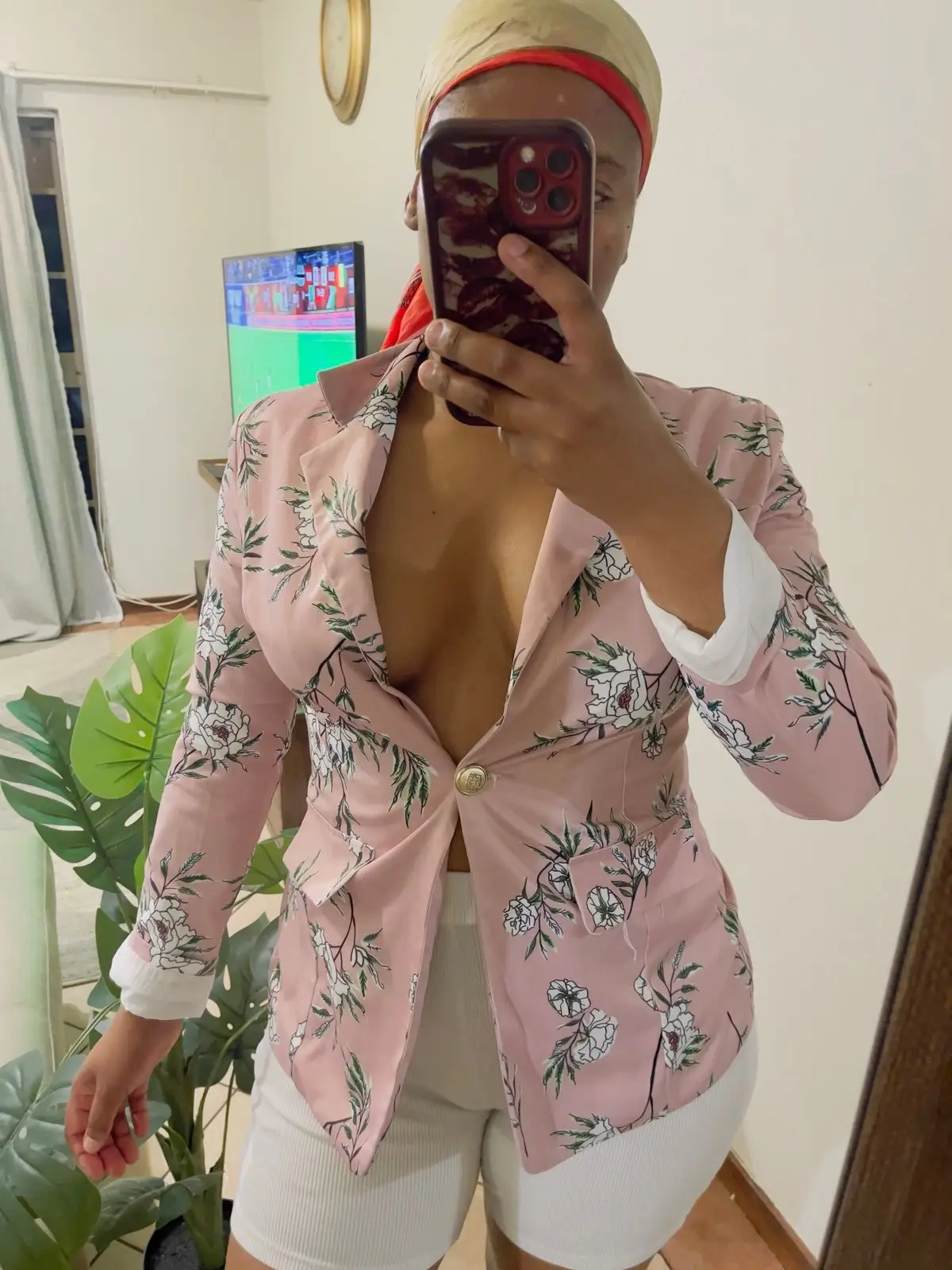 Pink Floral Blazer