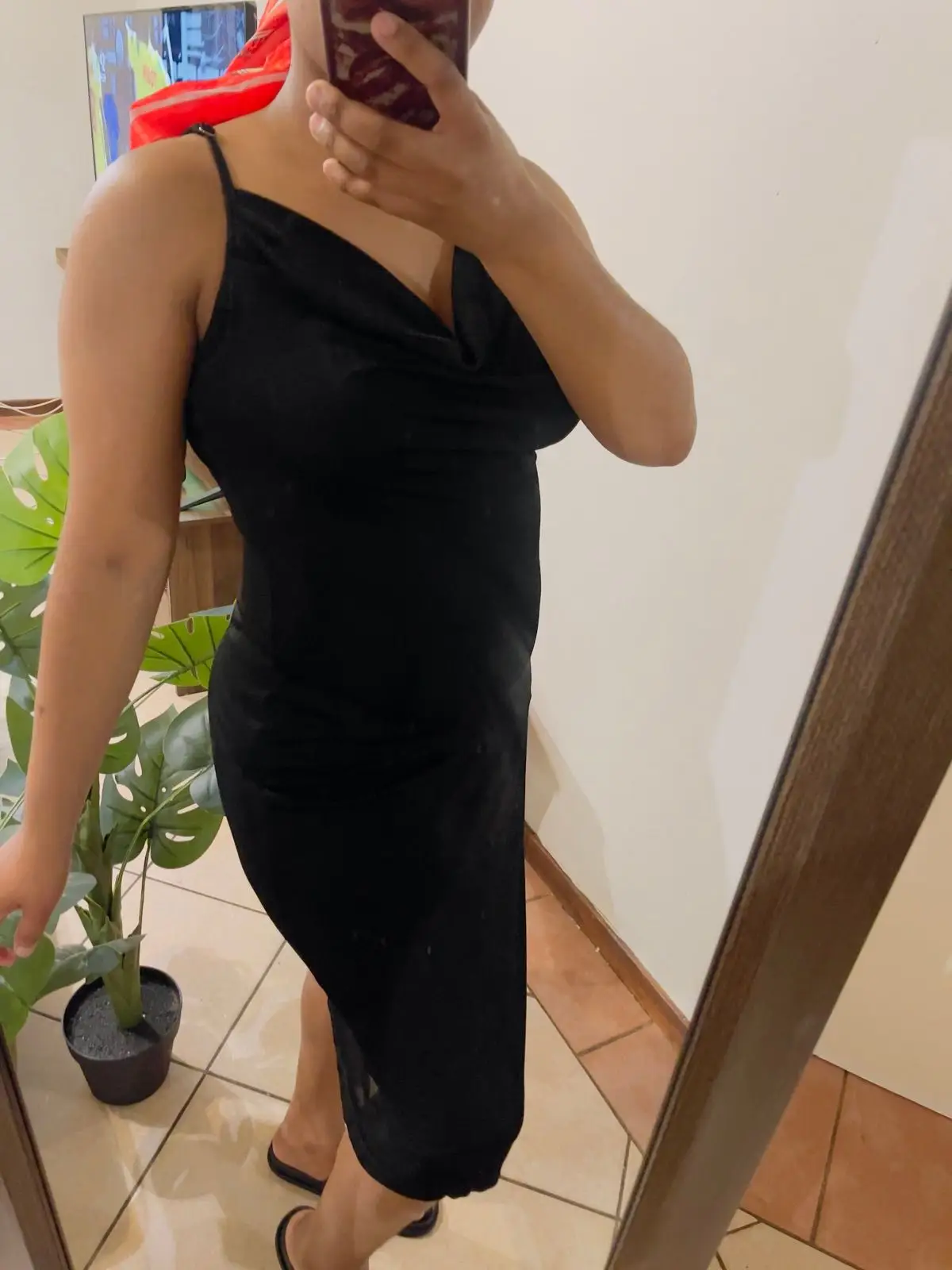 Black Dress with High Slit