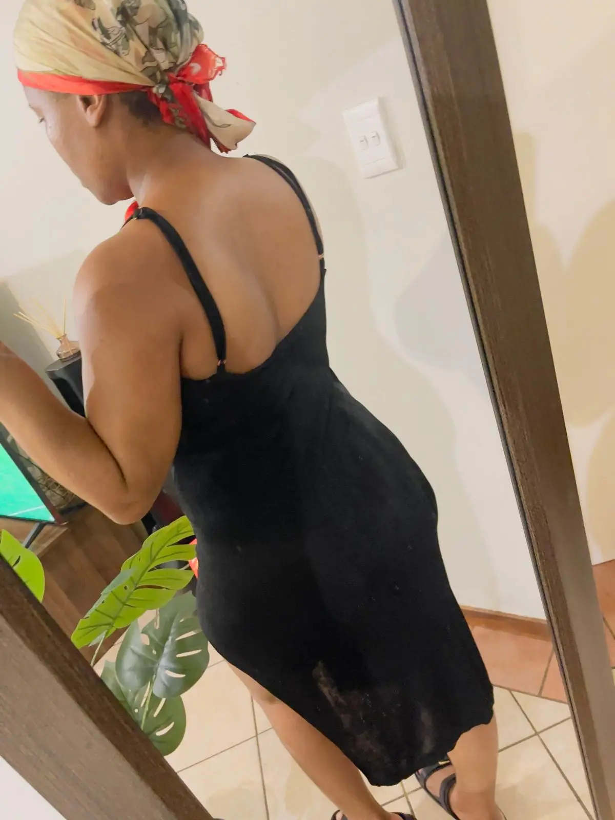 Black Dress with High Slit