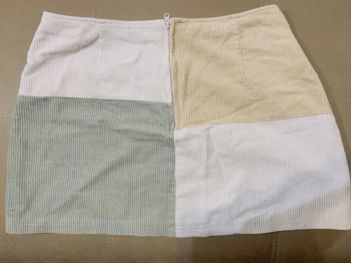 Patchwork Corduroy Skirt