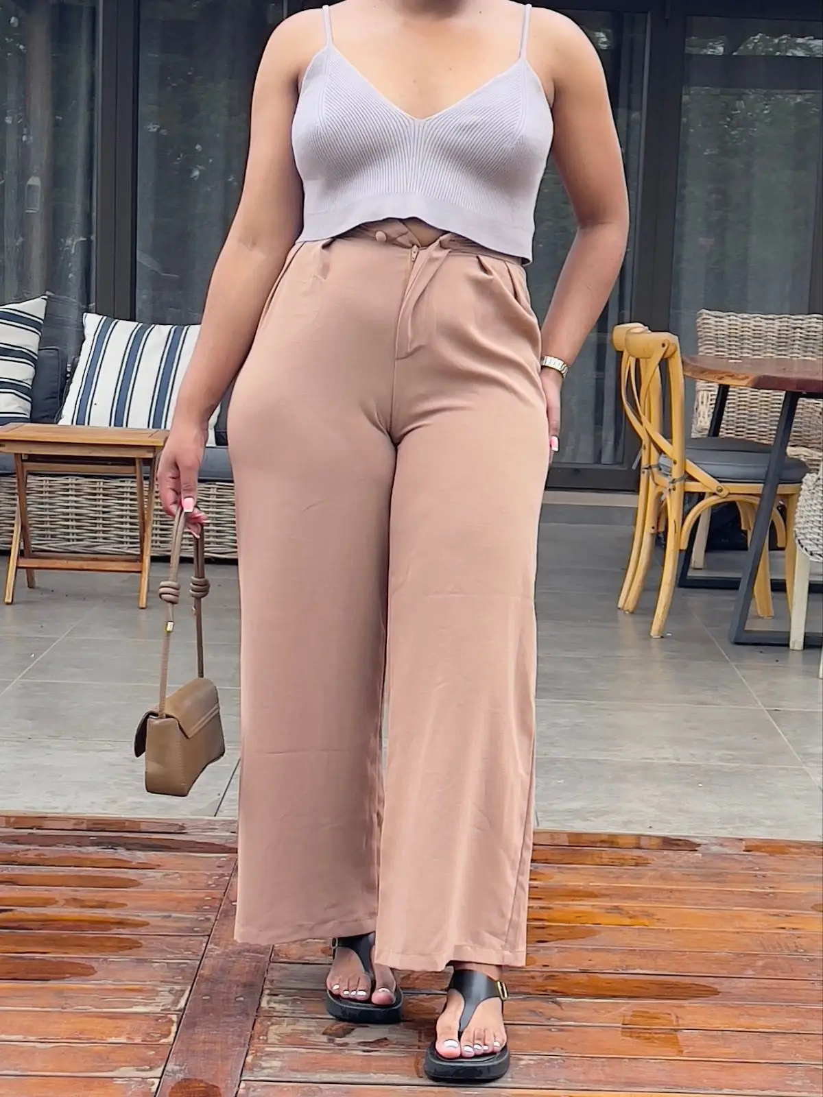 Shein Grey Cropped Top