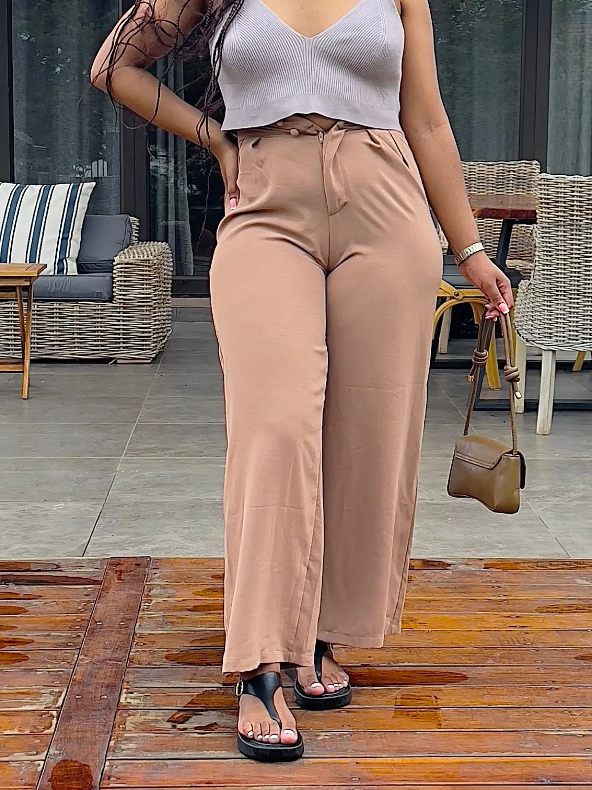 Shein Grey Cropped Top