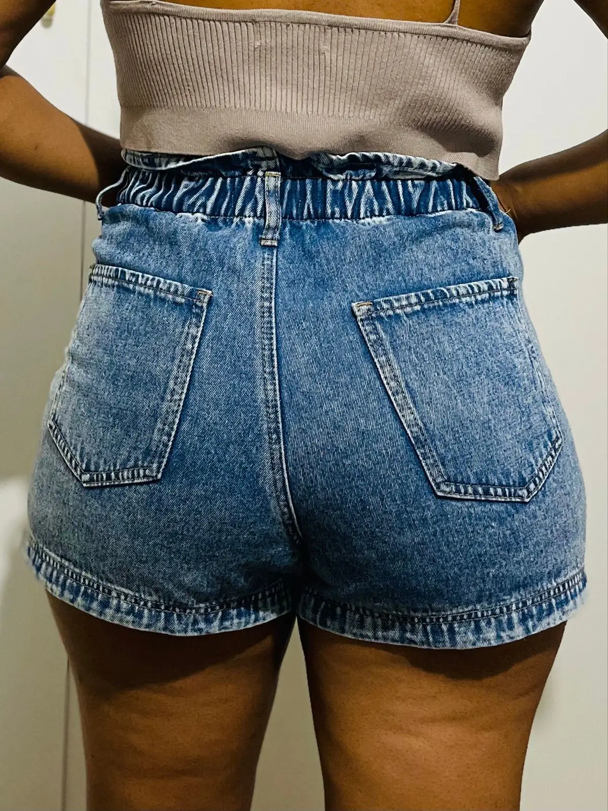 another marketplace High-Waisted Denim Shorts