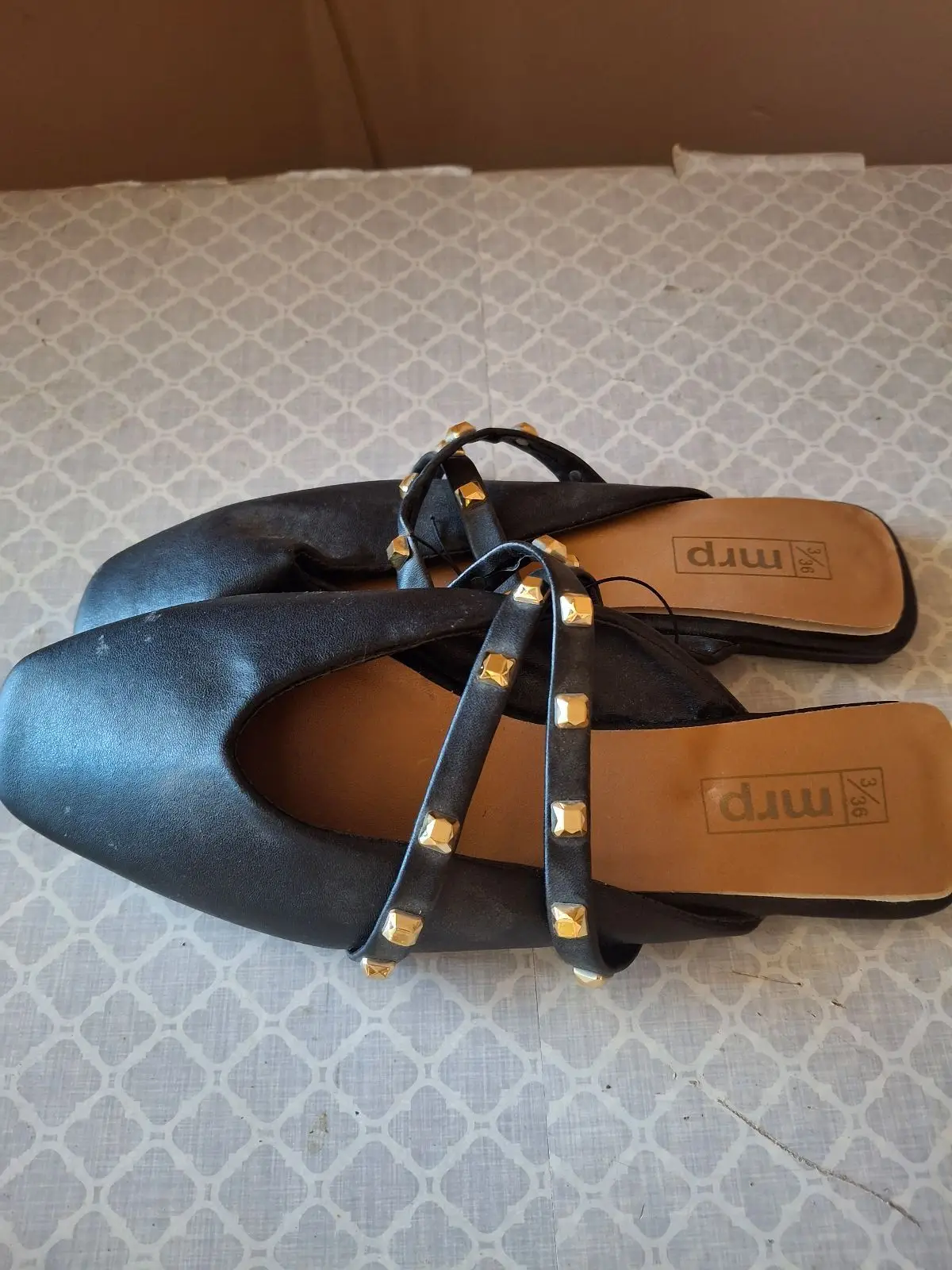 Mr Price Black Studded Flat Mules