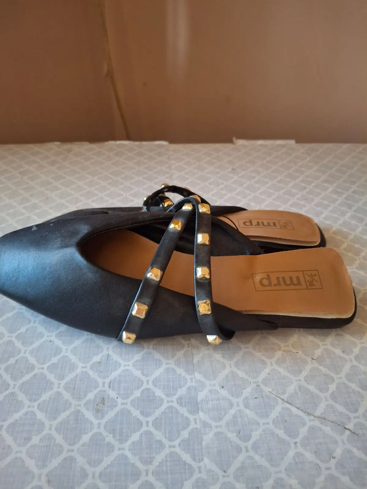 Mr Price Black Studded Flat Mules