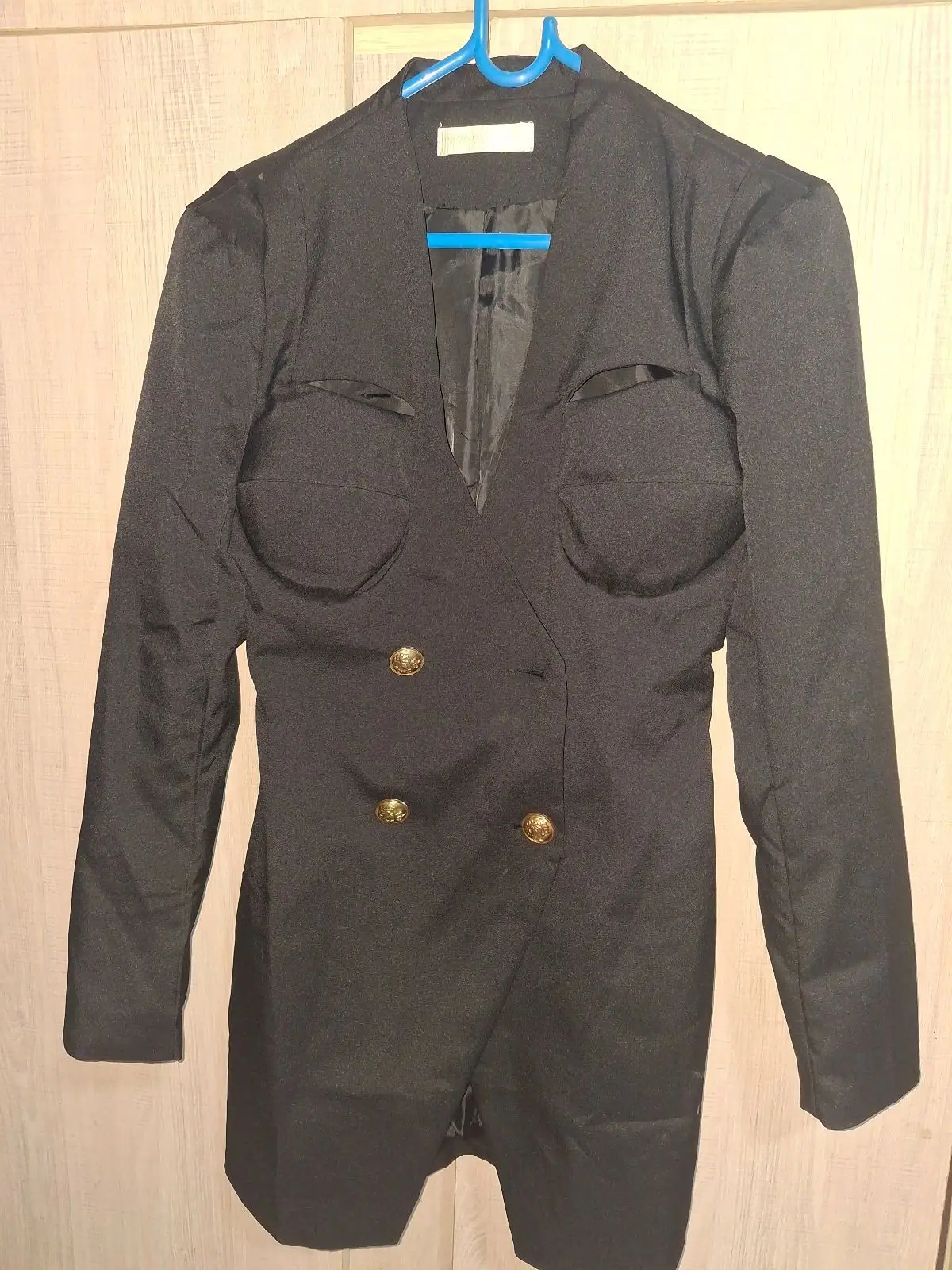 Forever New Black Double Breasted Blazer Dress