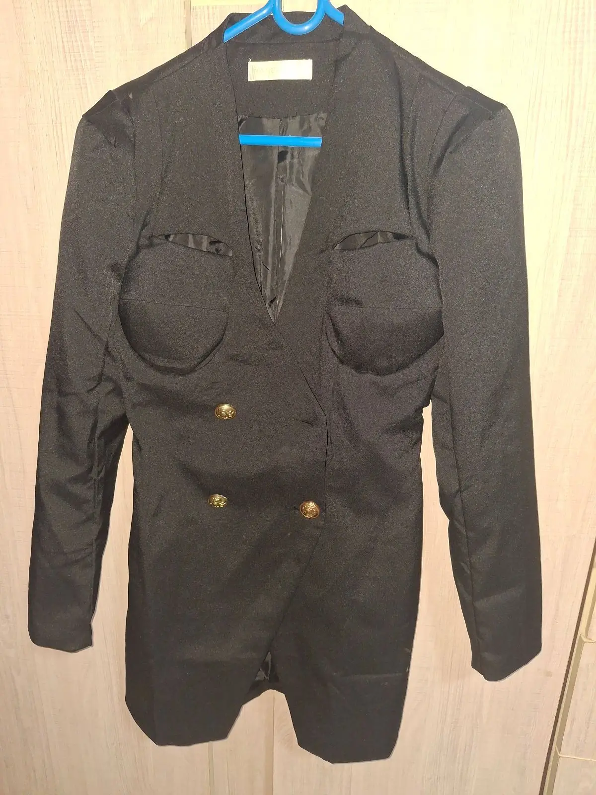 Forever New Black Double Breasted Blazer Dress