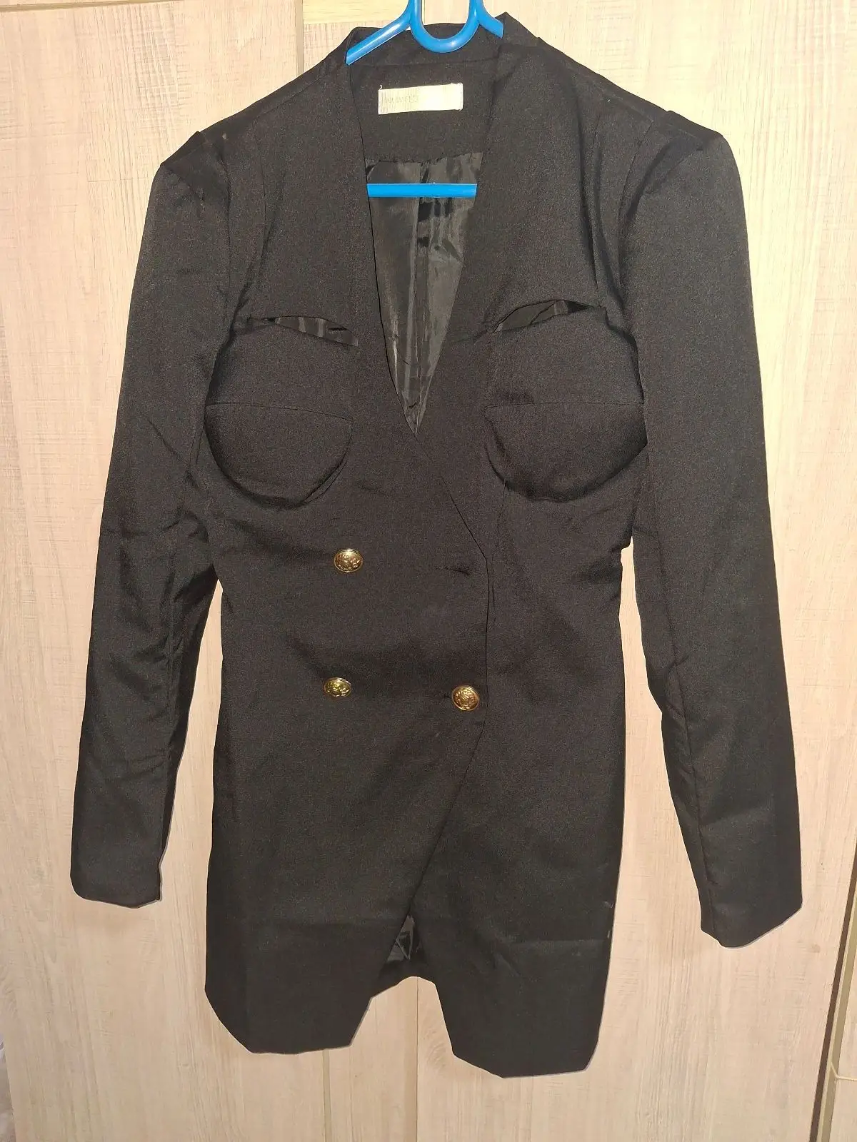 Forever New Black Double Breasted Blazer Dress
