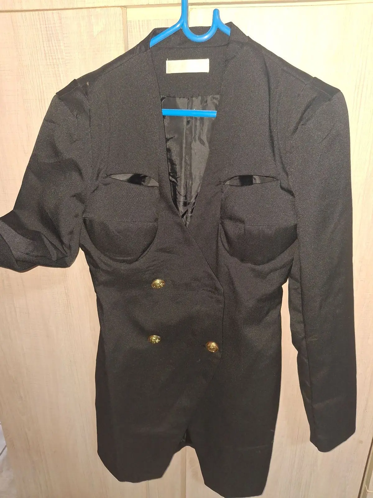Forever New Black Double Breasted Blazer Dress