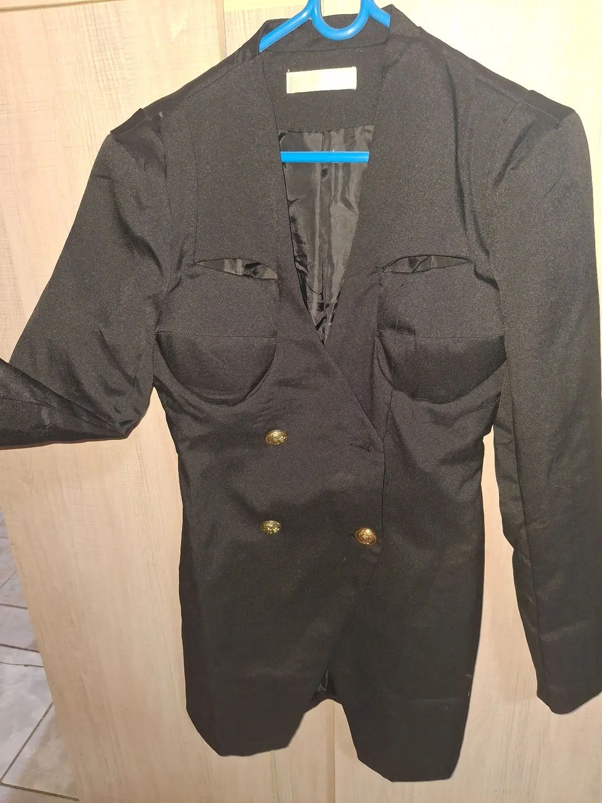 Forever New Black Double Breasted Blazer Dress