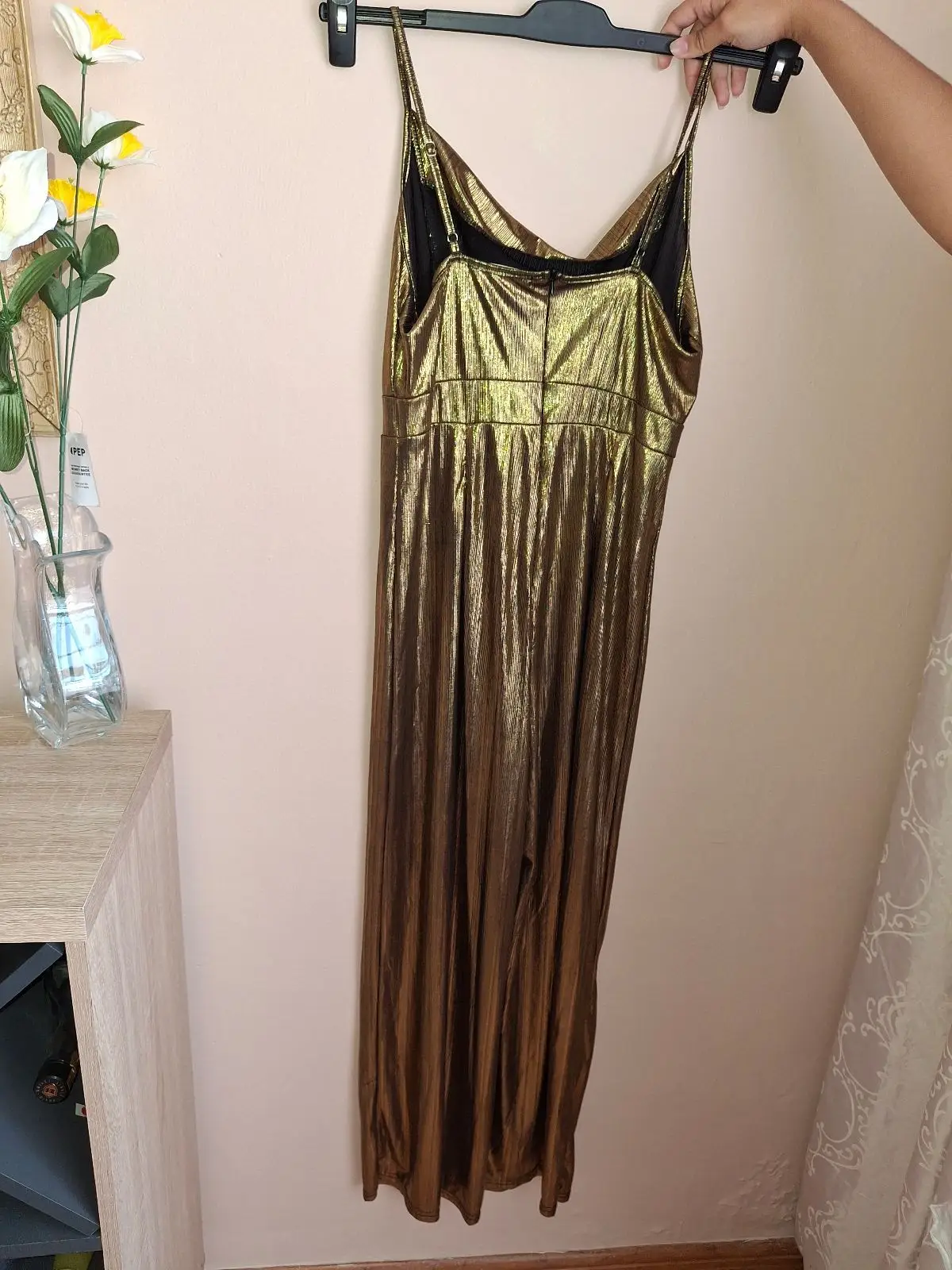 Metallic Gold Shimmer Jumpsuit