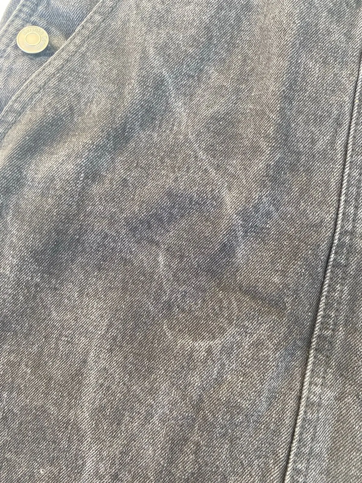 Bershka Black Denim Dungaree Dress