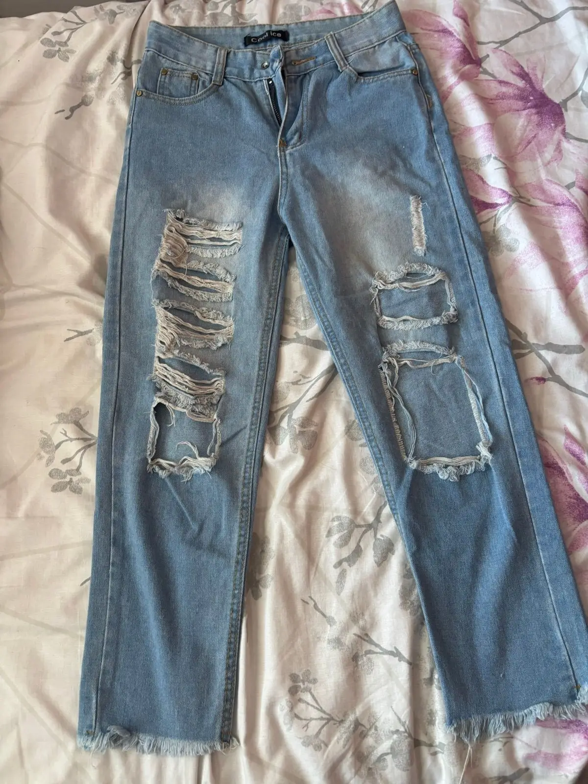 Cool Ice Light Wash Ripped Jeans
