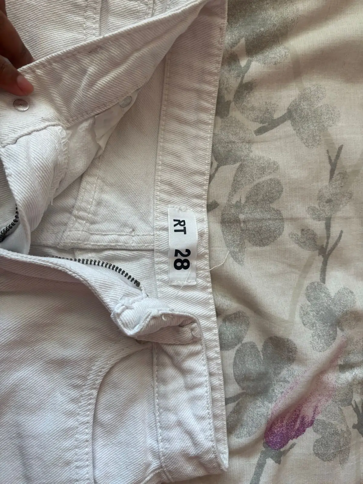 RT Mr Price White Distressed Denim Shorts