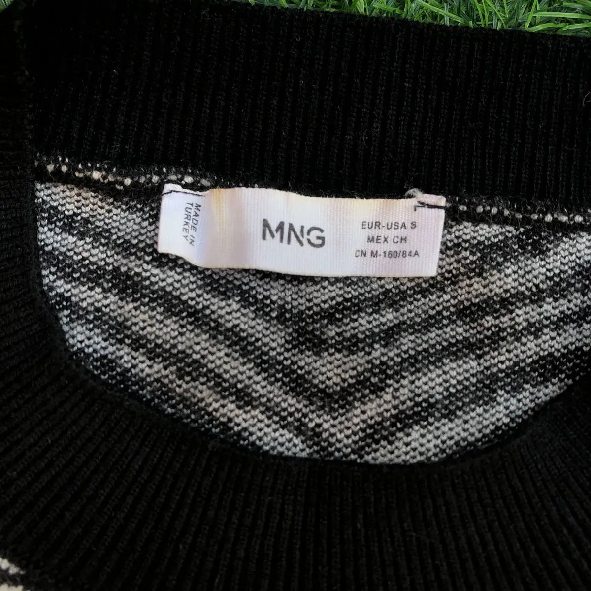 Mango Zebra Pattern Knit Sweater