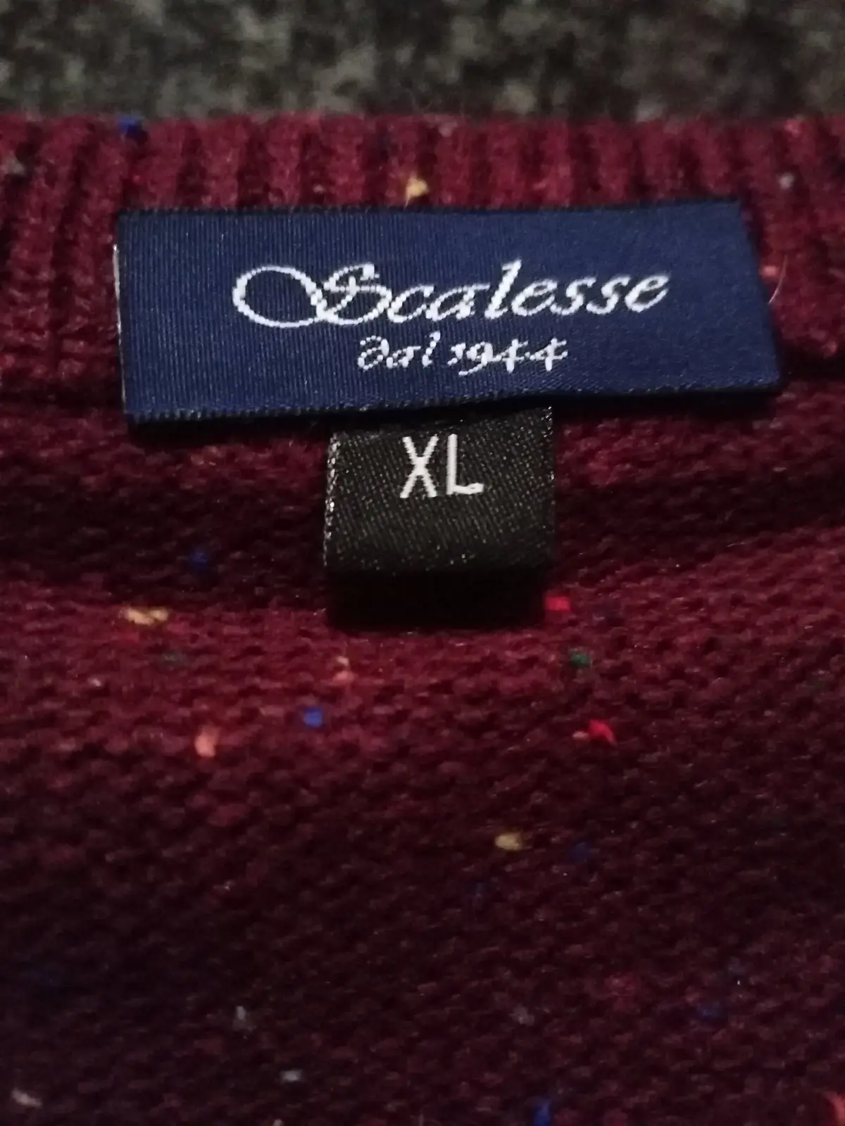 Scalesse Burgundy Flecked Knit Sweater