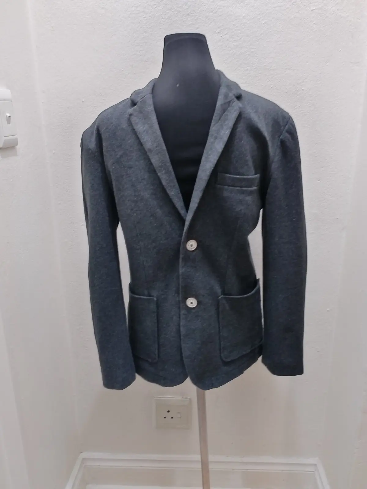 Bershka Grey Tailored Jersey Blazer