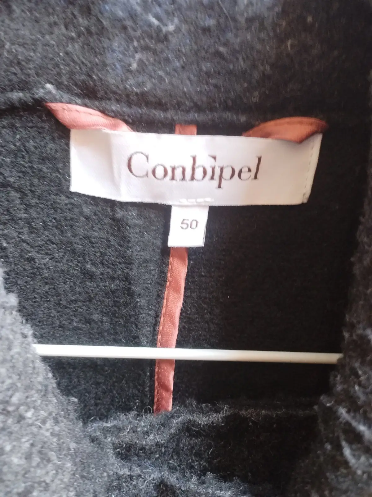 Conbipel Double-Breasted Plaid Wool Blend Coat
