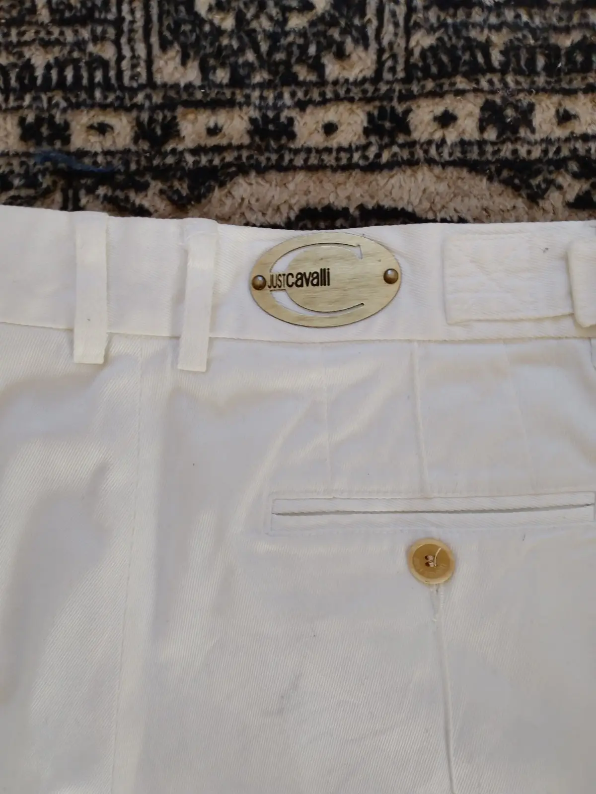 Just Cavalli White Tailored Trousers