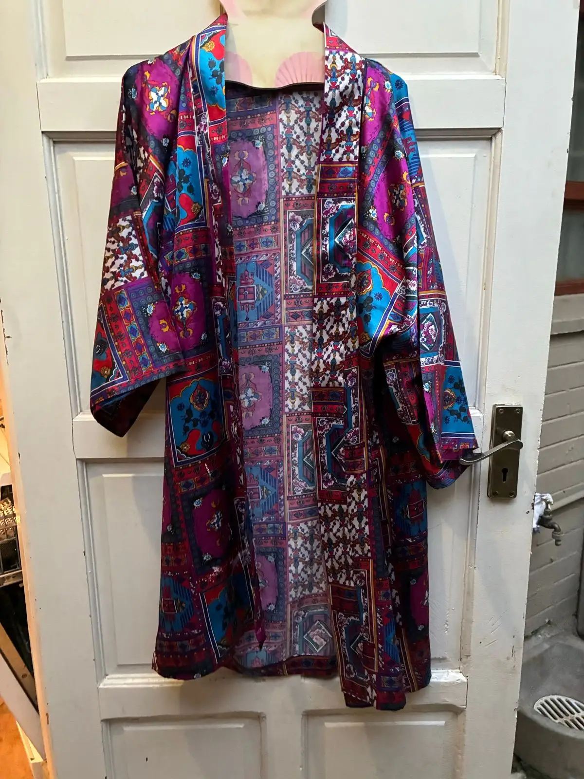 Handmade Multicolor Patterned Kimono Robe