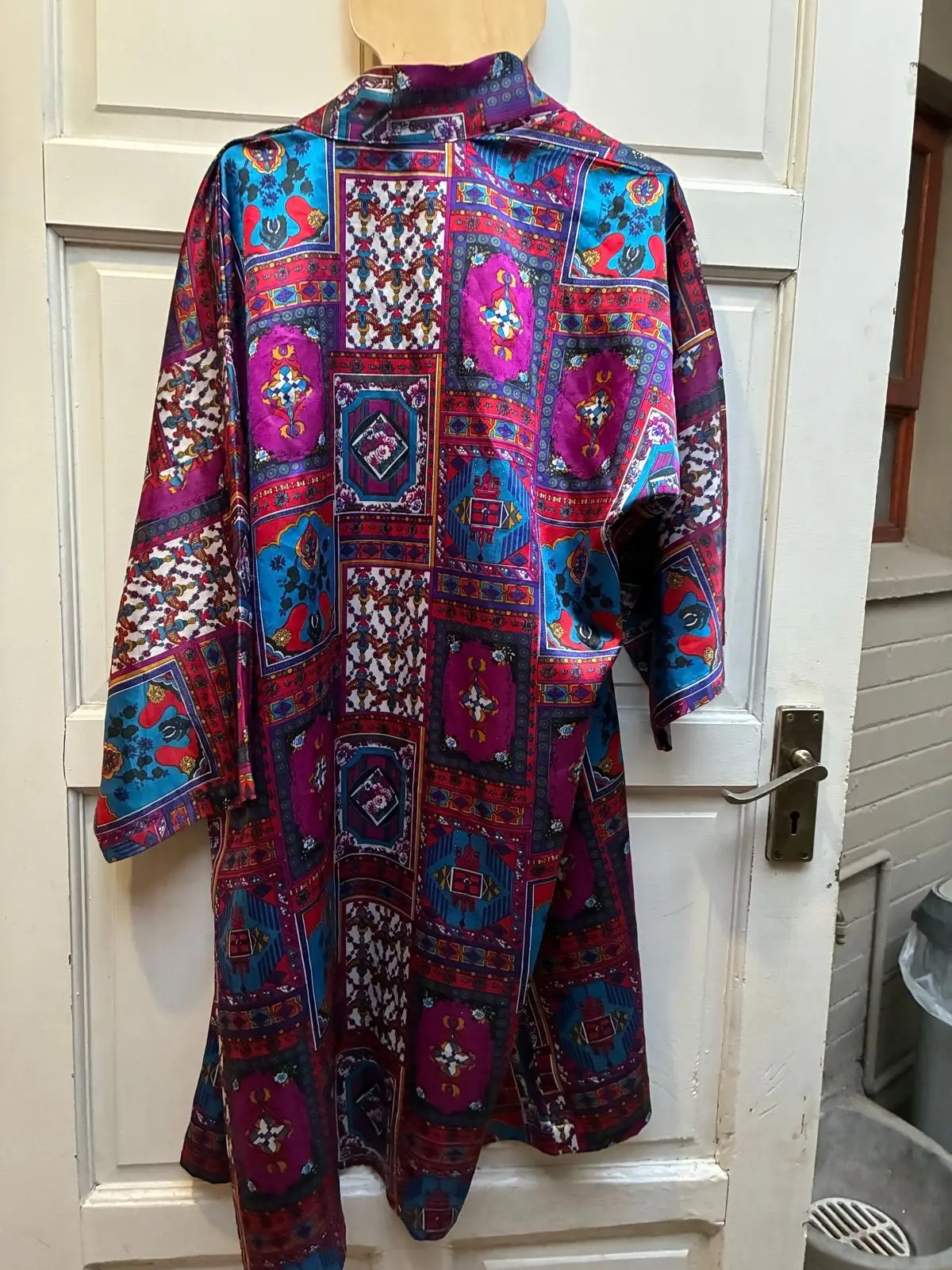 Handmade Multicolor Patterned Kimono Robe