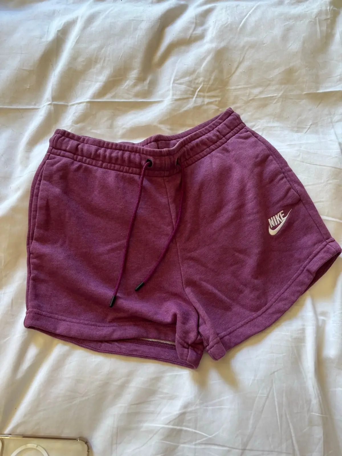 Nike Fleece Drawstring Shorts Purple