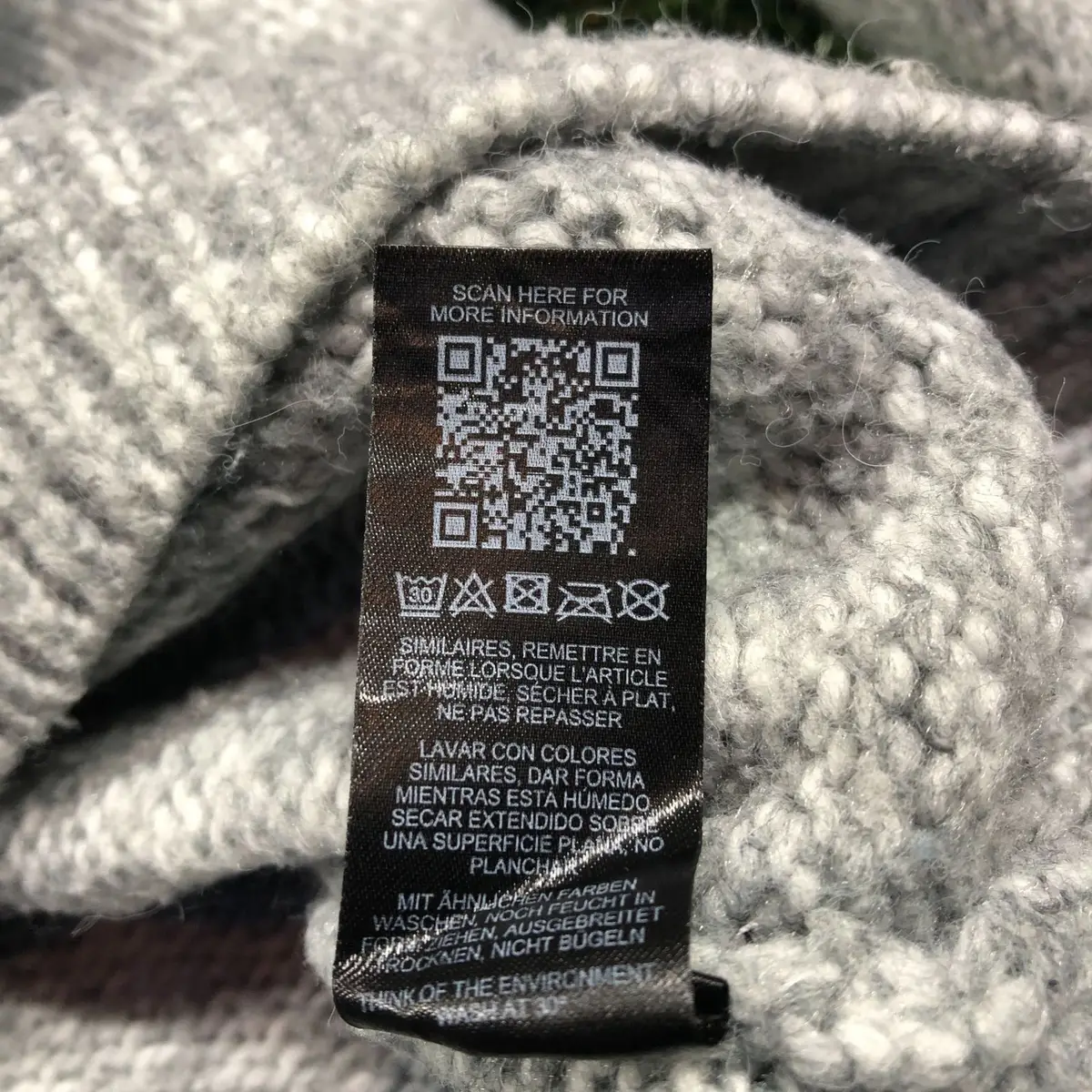 ASOS Design Grey Knit High Neck Sweater