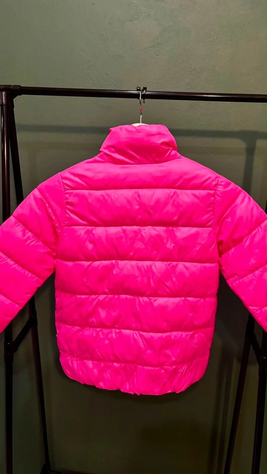 Shein Kids Bright Pink Puffer Jacket