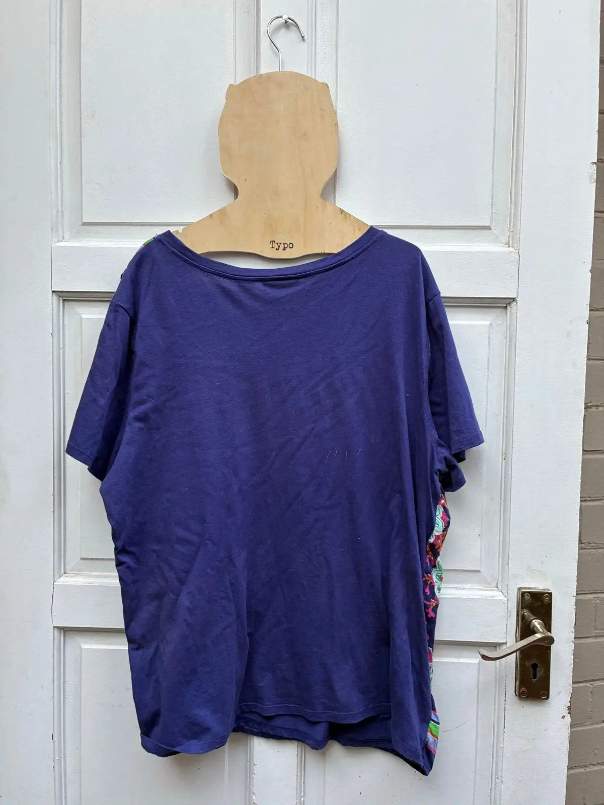 Maeve Anthropologie Purple Paisley Print Short Sleeve Top
