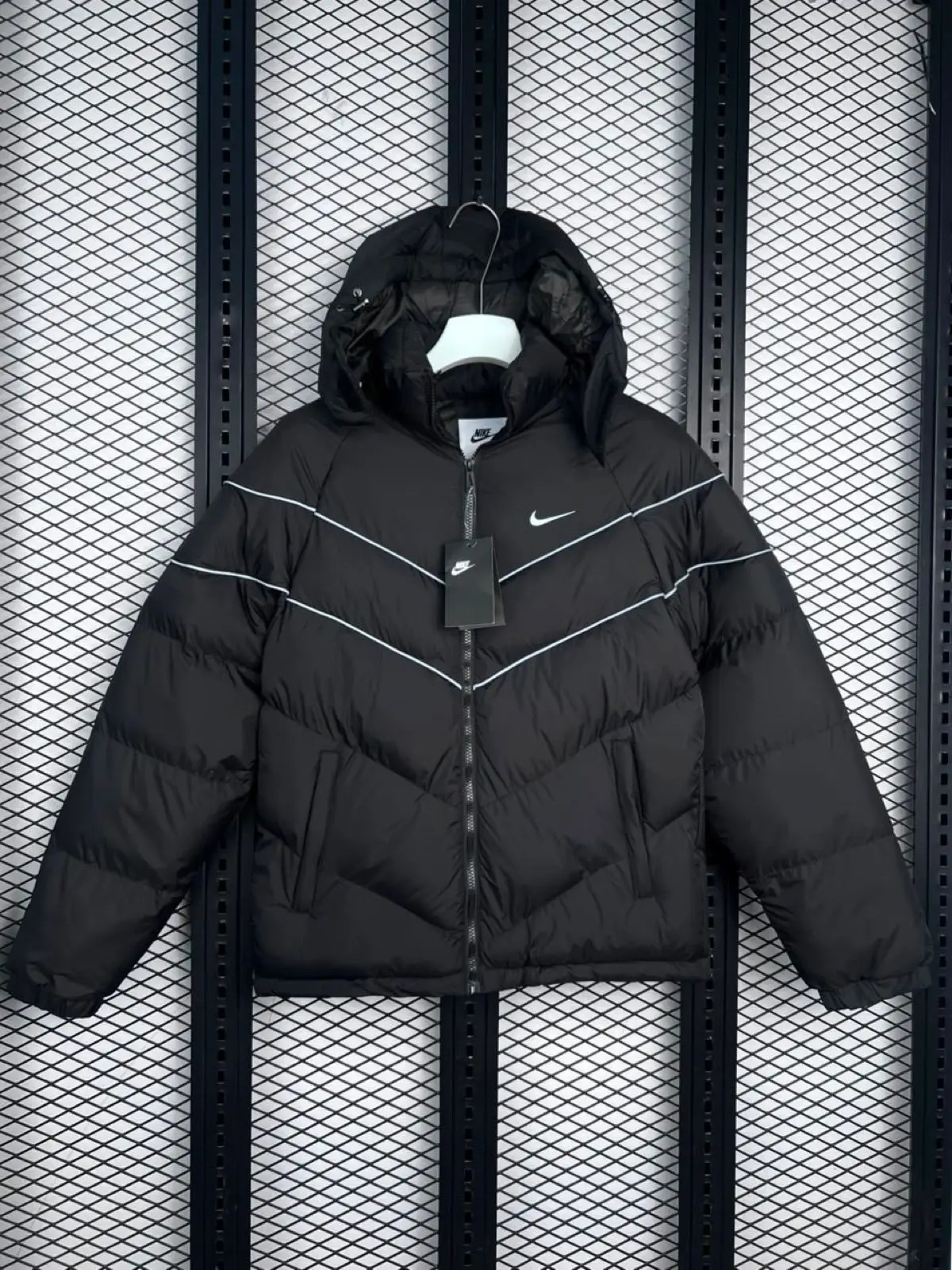 Nike Hooded Puffer Jacket Grey